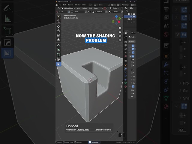 one bevel trick for perfect hard surface models #blender #tutorial