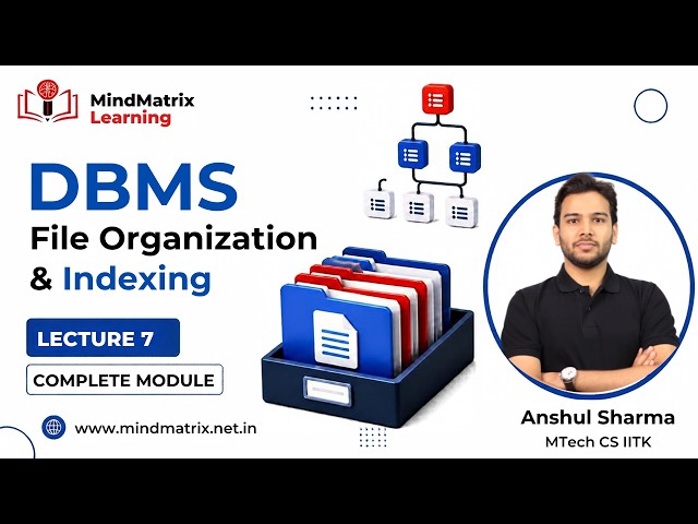 Order of B-Tree | Lecture-7 | DBMS | GATE CS & DA | Anshul Sharma | MindMatrix Learning