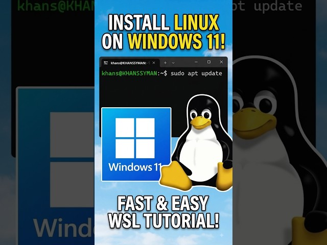 How to Install Linux(WSL) on #windows11 #linux #shorts