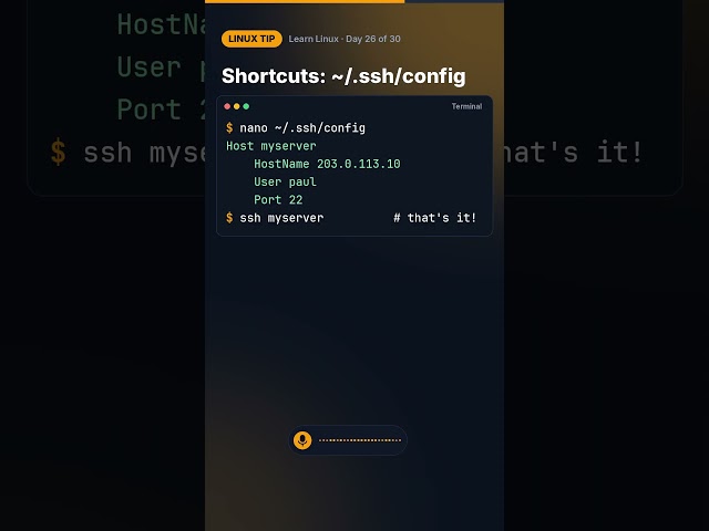 Linux tip: SSH without passwords #shorts
