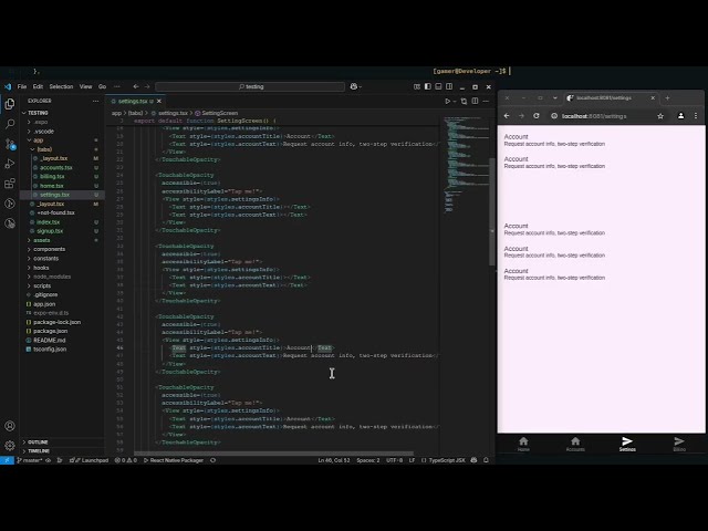 Building a Settings Page in React Native (Expo) – Solo Startup Coding!