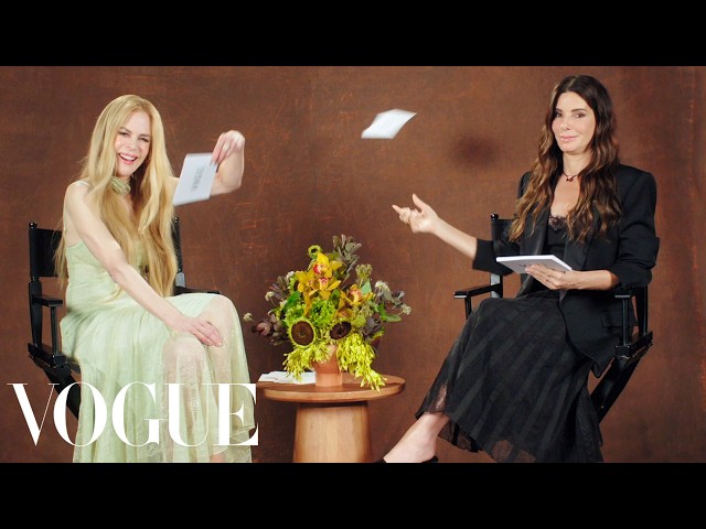 Nicole Kidman & Sandra Bullock Ask Rapid-Fire Questions | Off the Cuff | Vogue