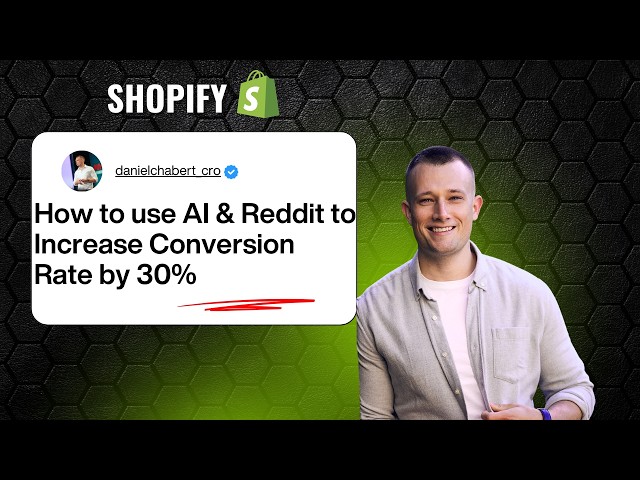 I Scraped Reddit & TikTok to massively Increase Conversion Rate in this Shopify Store