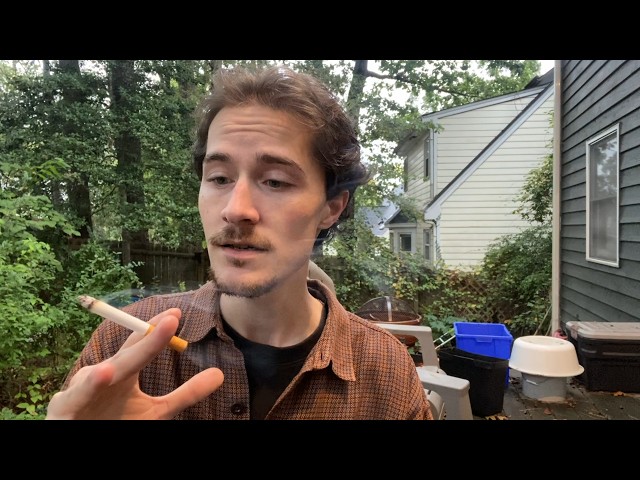 Smoking a Cigarette as it Begins to Sprinkle, to Rain, to Drizzle