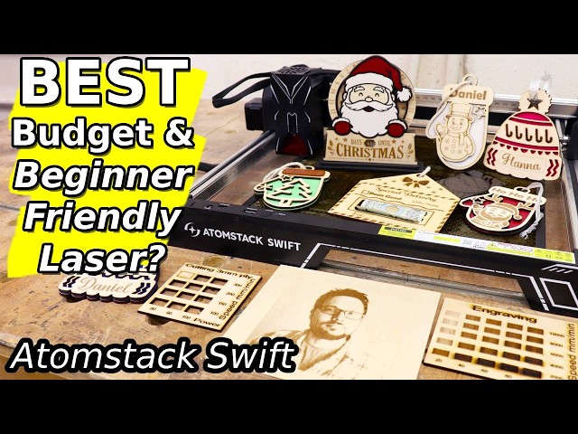 The BEST Compact and Beginner Friendly Laser of 2025 | Testing Atomstack Swift on Christmas Projects