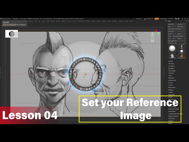 Setting up the Reference images - Lesson 04