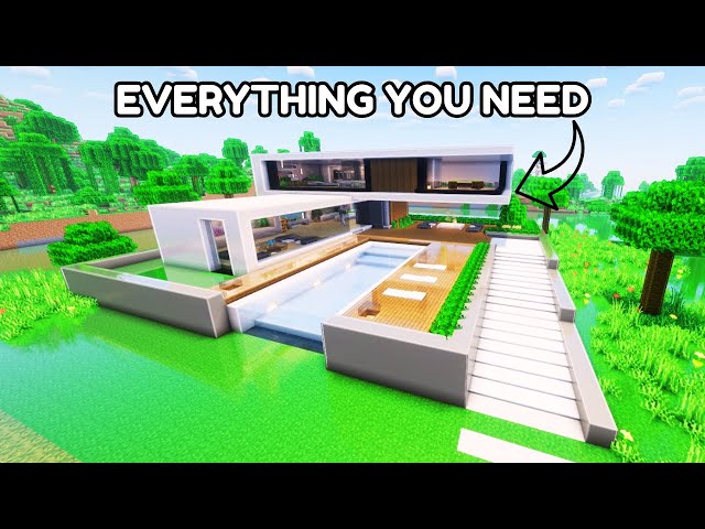 Minecraft:Modern House #1 | Gracium House Tutorial🏡 #youtubeshorts #minecraft #shortvideo #trending