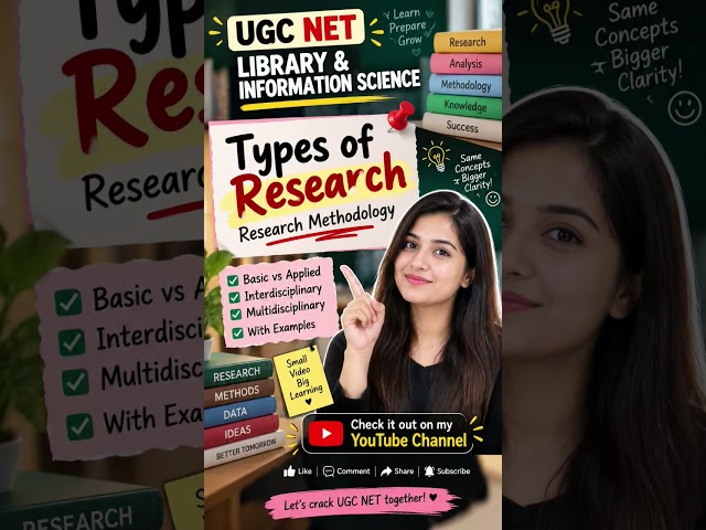 Types of Research 🔥 UGC NET Library Science | Must Watch!