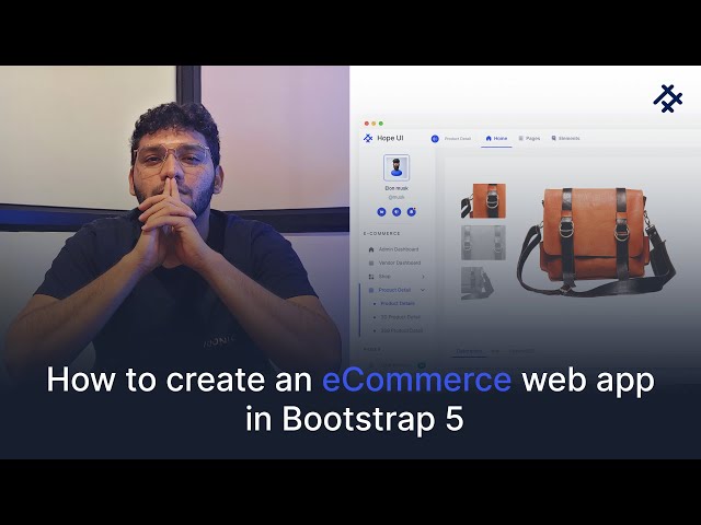 How To Create An E-commerce Web App In Bootstrap | Hope UI | Iqonic Design