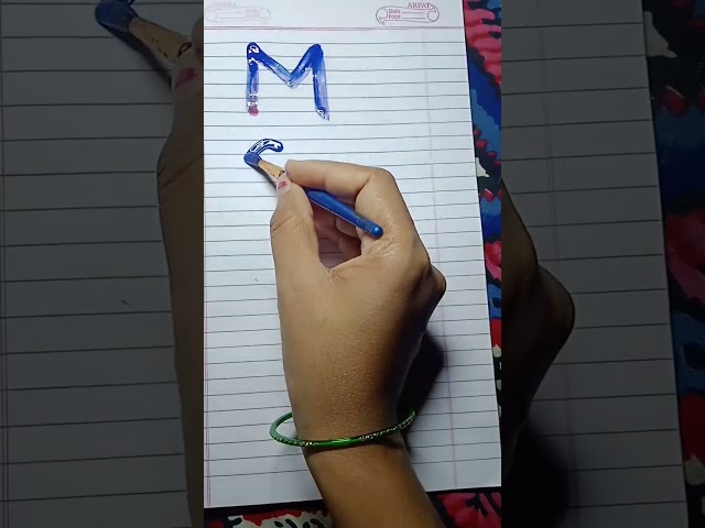 Easy mom letter drawing #shortsfeed #colorfulletters #youtubeshorts #easylearning #trendingshorts ll