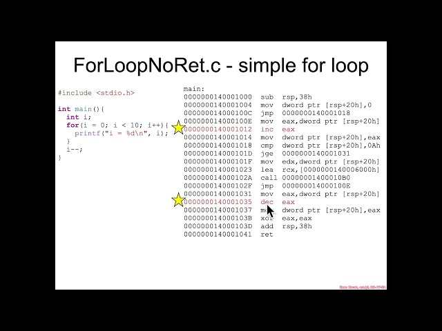 Boolean Logic: ForLoopNoRet.c Intro - Architecture 1001: x86-64 Assembly