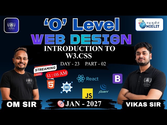 #olevel O Level Web Designing | Introduction to W3.CSS | Day 23 | part 02 | #webdesign