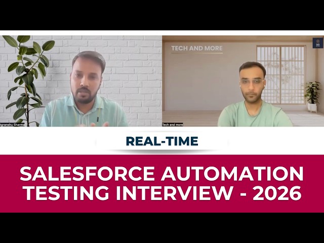 Salesforce Testing (with Automation) Mock Interview 2026 ☁️ Questions & Answers 1-4 Years Experience