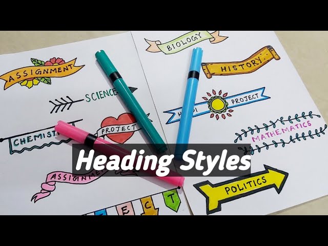 Project Heading Styles// Project Decoration Ideas