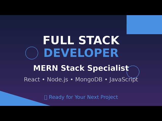 Full Stack Developer