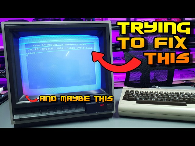 Commodore 1801 CRT monitor repair