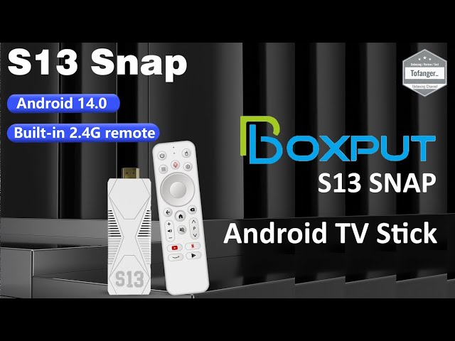 Boxput S13 Snap Android 14 TV Stick - Smart TV Box in Stick Format with 2GB RAM & 16GB ROM -Unboxing