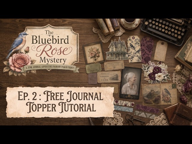 ✨Day 2: A Mysterious Inheritance + FREE Junk Journal Topper | The Bluebird Rose Mystery