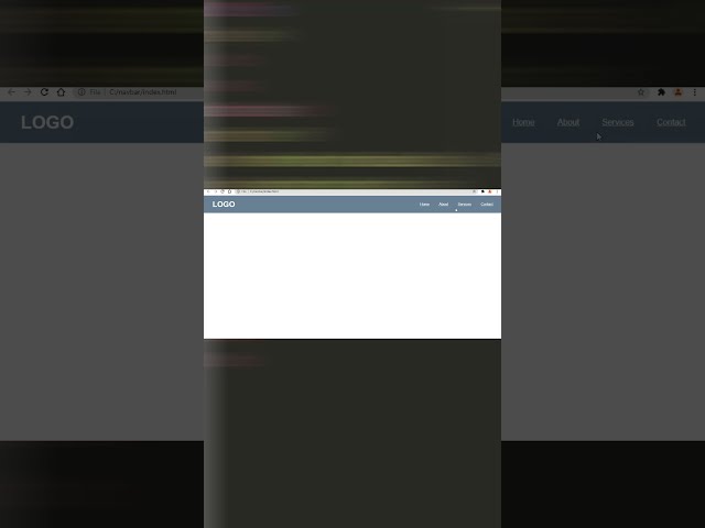 Navigation Bar In HTML And CSS #shorts 🔥