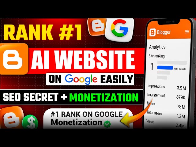 I Ranked My Blogger AI Website #1 on Google | SEO Secrets + Monetization Guide