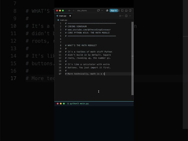 Python's math module — sqrt, pi, and more