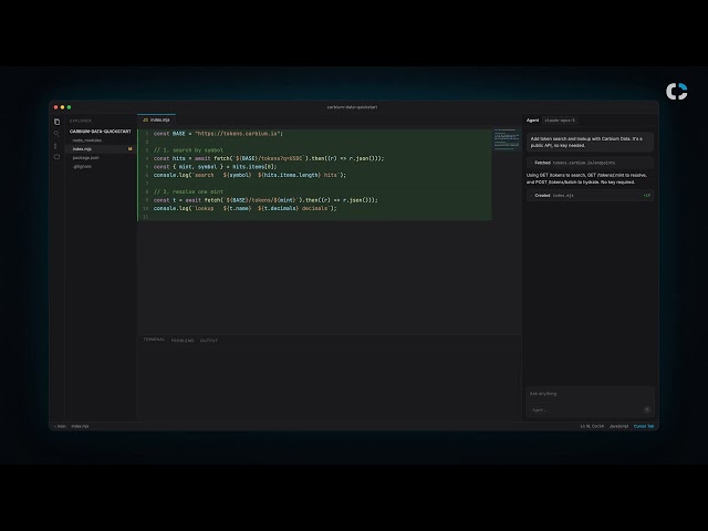 Build a Solana Token Search in Cursor | Free Token Data API