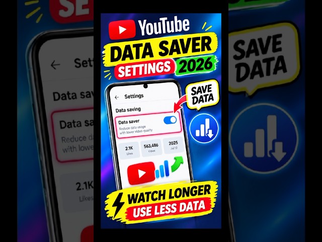 How to Save 90% Mobile Data on YouTube! 📲😱