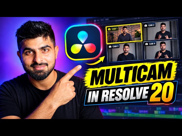 How to Edit Multicam in DaVinci Resolve (Fast Sync & AI Smart Switch)