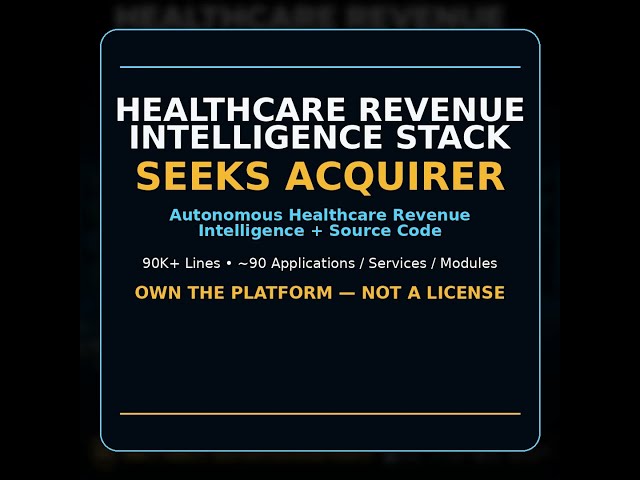 ACQUISITION OPPORTUNITY Healthcare Revenue Intelligence2