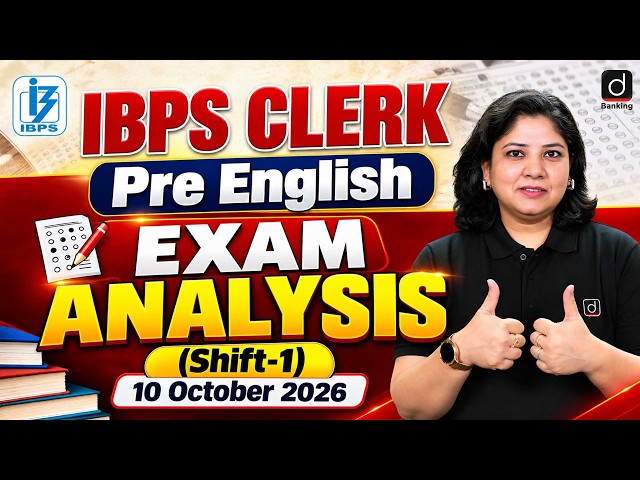 IBPS Clerk Exam Analysis 2026 | IBPS Clerk English Analysis | 10th October 2026 | by Ruchi Mam