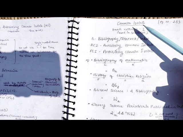 6. CC | COMMON ISOLATES PART-1 | CHAPTER 2 COLON CLASSIFICATION