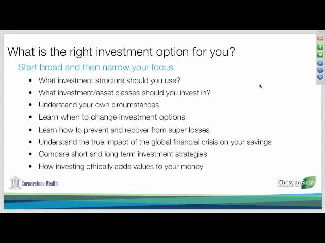 07 What is the right investment option for you?