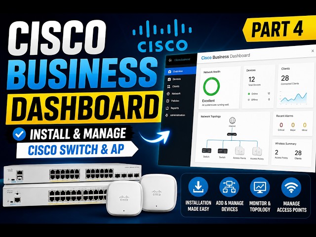 Cisco Business Dashboard Setup & Installation  Manage Cisco Switch & AP – Part 4