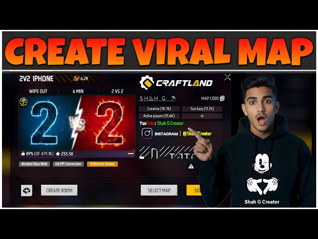 How to Create viral Map iPhone 2v2 | How make 2 vs 2 Map | Shah G Creator | iPhone 2v2 Map Tutorials
