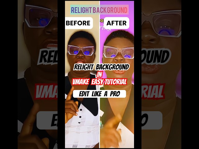 How to Relight Background in Vmake in Seconds | Easy Relighting Tutorial for a Stunning Video