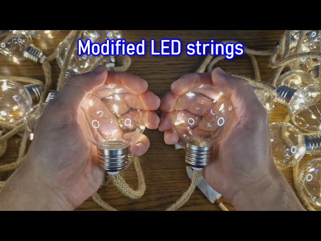 Modified LED strings - from battery powered to mains
