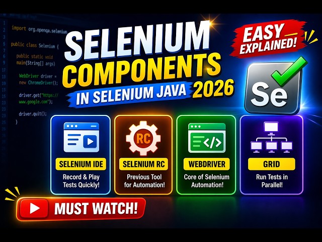 11. Different Components in Selenium (Selenium Java 2026)