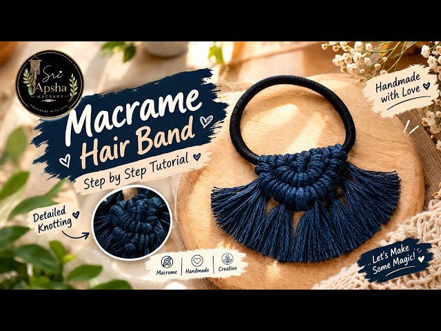 How to Make a Macrame Hair Band | Easy Step-by-Step Tutorial | Sri Apsha Macrame