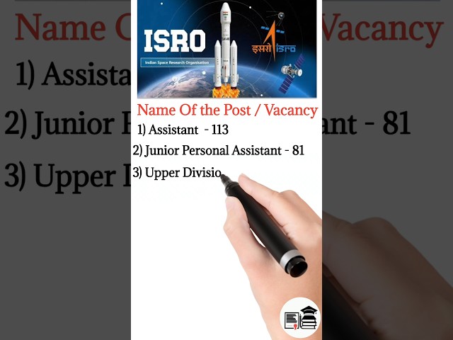 IsroBharti || Indian Space Research Organization Recruitment 2026 #isro #isrojobs #shortsfeed