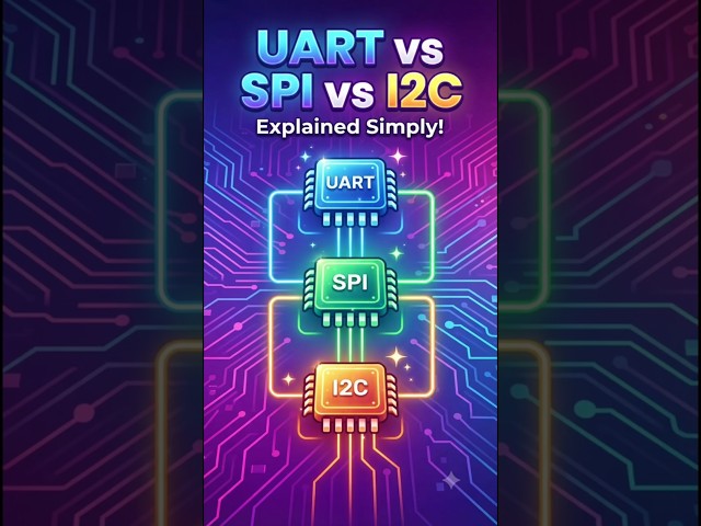 UART vs SPI vs I2C Explained | Embedded Systems #ece #smartphone #electronics