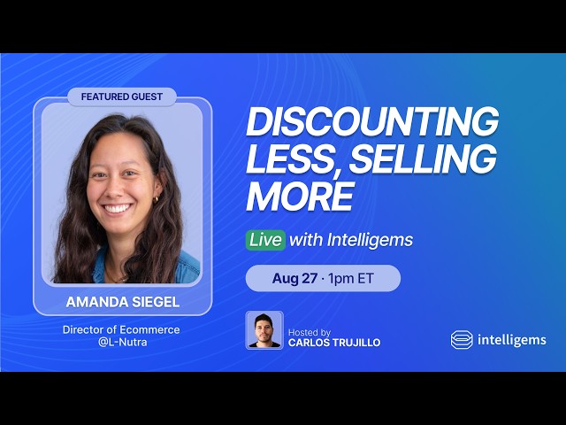 Discounting Less, Selling More ft. Amanda Siegel | Live with Intelligems 💎
