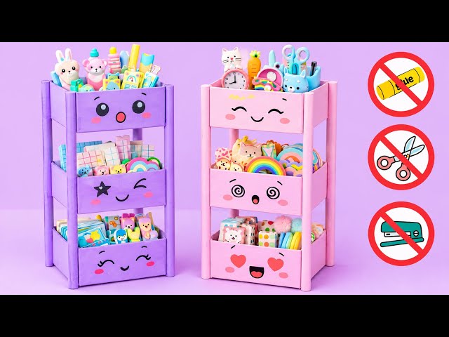 DIY Easy Origami Desk Organizer |No Glue, No Scissors |Paper Organizer |Paper Craft |School Project