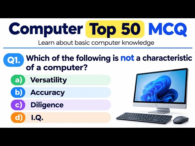 Computer MCQs in English | Basic Computer Knowledge | Computer Questions & Answers #computer