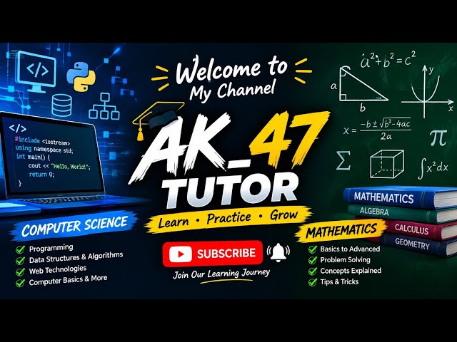 Introduce a AK_47 TUTOR Youtube channel #This is my first youtube channel 
