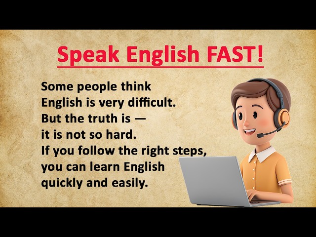 How to Learn English Fast | Daily Practice Method for Beginners (Speak, Listen, Read, Write)