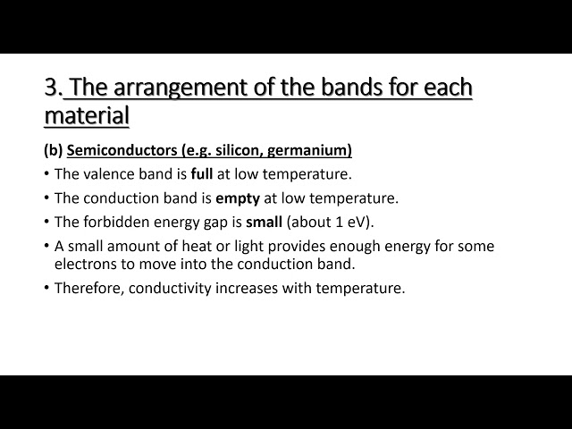 Band Theory and Electrical Conductivity in Conductors and Semiconductors and Insulators