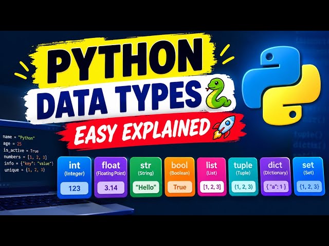 Python Data Types Explained 🐍 | int, float, str, list, tuple, set & dict | Beginners