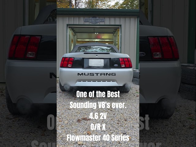 4.6 2 valve. O/R X pipe Flowmaster original 40 series mufflers. 2004 Mustang GT #flowmaster #Mustang