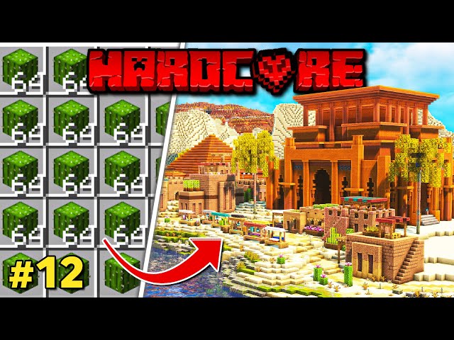 I Built a Cozy Cactus Farm in Hardcore Minecraft