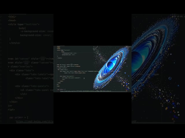 Create a stunning galaxy with HTML, CSS, and JavaScript.